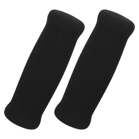 Topbathy Cane Grip Pad Non Slip Crutch Grips Black Sponge 2Pcs