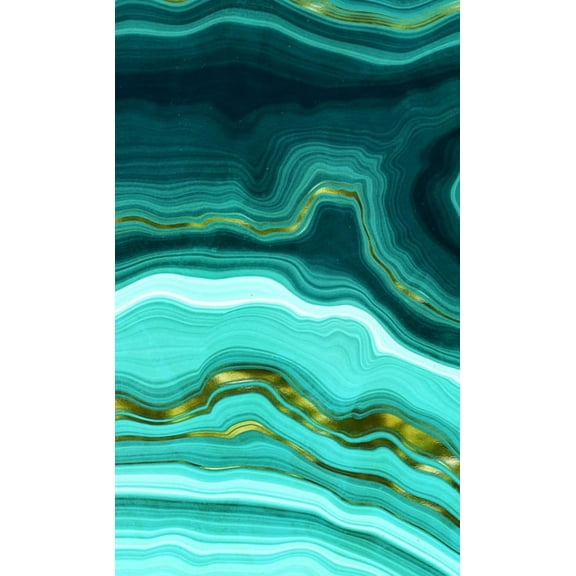 Teal Agate (Blank Lined Journal), (Hardcover)