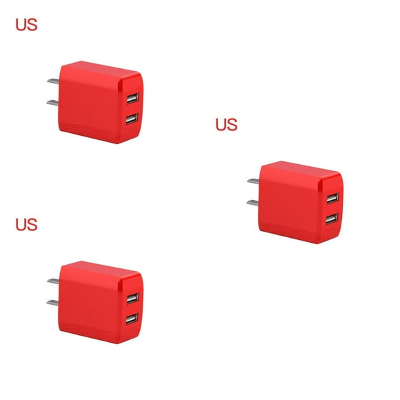 Cargador de Teléfono Bearachild Adaptador de Carga USB Dual Color Rojo Sandía