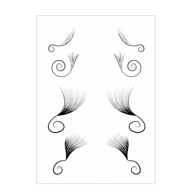 2 Pcs Baby Hair Tattoo Stickers Waterproof Tattoo Edges Baby Hair Long Lasting Temporary Tattoo Sticker, Style 06