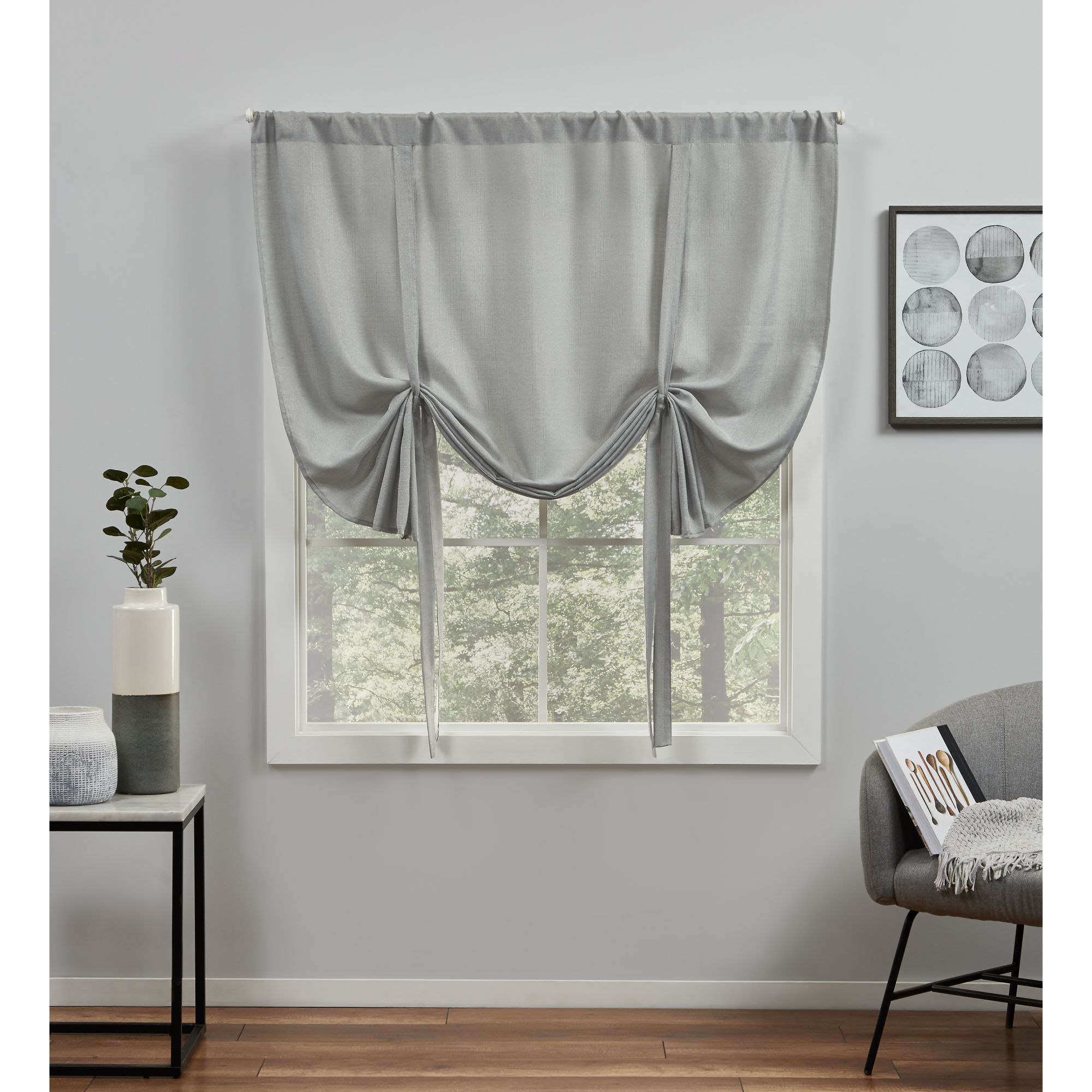 Exclusive Home Curtains Loha Light Filtering Rod Pocket Tie Up Shade