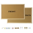 thumbnail image 2 of Cork Board for Wall Bulletin Board Classroom Decor Frame Hanging Pin Letterboard  for Home Kitchen Office 11.81" x 15.74" 2-Pack, 2 of 8