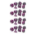 thumbnail image 1 of Juego de 4 dados poliédricos blancos grandes con números, dados multifacéticos para juegos interactivos, educación, entretenimiento, material escolar, morado., 1 of 14