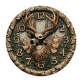 thumbnail image 2 of Wall Clock With Design For Home Decor10 Inch Wooden Wall Clock Silent Movement Battery Operated (Aa Batteries Not Included) Artistic Home Decor Perfect For Home,Oven Thermometers, 2 of 9