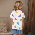 thumbnail image 4 of LNWUY Boys Girls Fashion Printed Casual Tops Middle Kids Short Sleeve Loose Comfort Breathable Round Neck Tops White 7 Years, 4 of 7