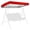 Red, variant on Patio Swing Canopy Replacement Outdoor Swing Canopy Replacement Top Cover, Waterproof UV Resistant Fabric 210D, 75x47x9 Inch 2 Seater Porch Swing Awning for Garden Patio Backyard