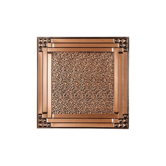 Genoa Antique Copper 2 ft. x 2 ft. Lay-in or Glue Up Ceiling Tile (40 sq. ft. / case)