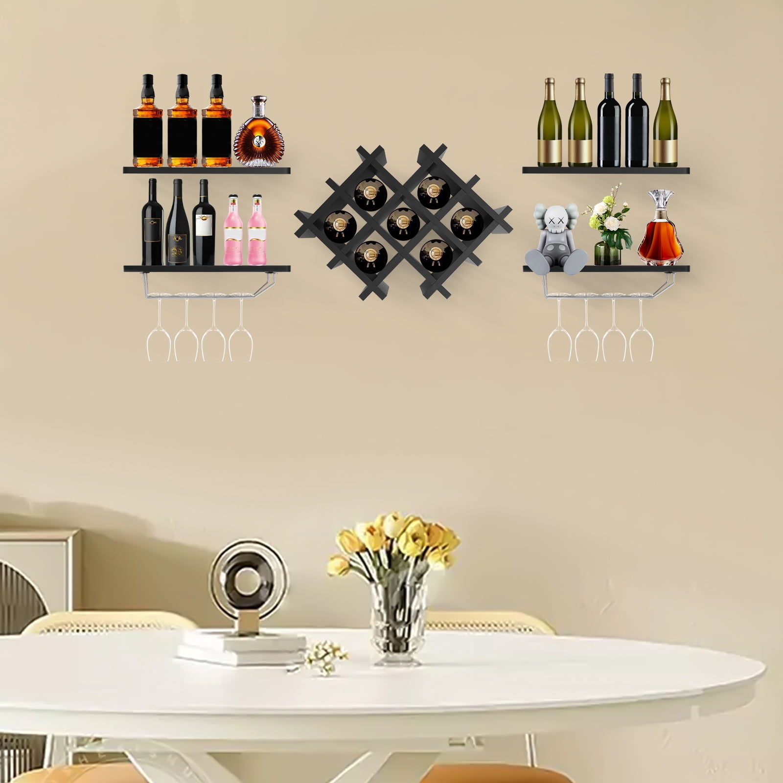 Wine Wall Rack Contemporary Wall Mount Wine Rack For Bottles