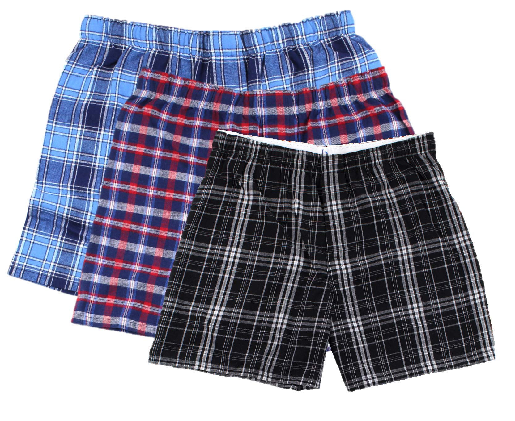 BOXERCRAFT Essential Cotton Flannel Boxer Shorts with Fly Front Opening 