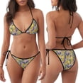 thumbnail image 3 of Balery Lavender Flowers Pijama Estampado Bikini de Dos Piezas para Mujer - Conjunto de Bikini Ajustable Sexy y Cómodo para Playa, 3 of 6