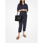 Michael Kors Jet Set Travel Saffiano Leather Small Top zip Shoulder Tote - Black
