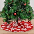 thumbnail image 4 of White Falda de árbol de Navidad de doble capa Jacquard Cachemira copos de nieve decoración navideña ornamento, 4 of 5