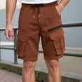 thumbnail image 2 of LIUJUNSHOP Lightweight Summer Cargo Pants for Men Men's Cargo Shorts Elastic Waist Summer Athletic Workout Outdoor Casual Short Trousers, 2 of 5