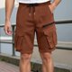 thumbnail image 2 of Pantalones cortos cargo para hombre con cintura elástica - Pantalones de trabajo de verano, poliéster, múltiples bolsillos, tallas S-XXXL para actividades al aire libre y de ocio, 2 of 5