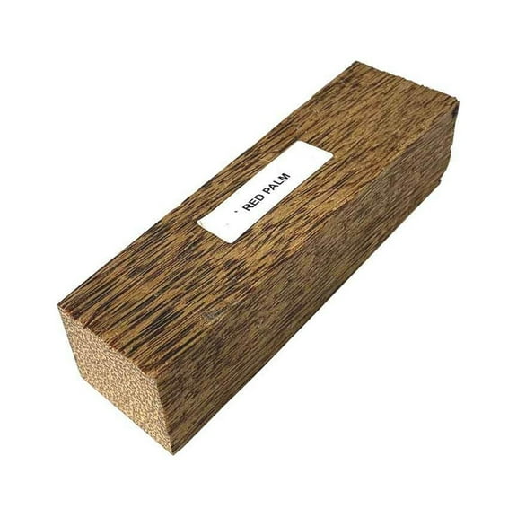 Red Palm Turning Wood Blanks 1-1/2" x 1-1/2" x 6" (1 Piece) - Enhance Your Woodworking Skills with Exquisite Wood Turning Blanks