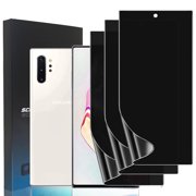 ZYQEEE Privacy Screen Protector for Samsung Galaxy Note 10 5G, Anti-Spy TPU Protective Film,Support Fingerprint Unlock,Curved Coverage [Not Tempered Glass], 3 Pack