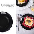 thumbnail image 2 of Delling Porcelain Appetizer Plates, 7 inch Black Dessert/Salad Plates Set of 6, Microwave & Dishwasher Safe, 2 of 6