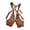 Light Brown, variant on Sling Bag Anti-Theft Harness Bag Medieval Steampunk Style Wallet Smooth Faux Leather Adjustable Strap Rivet Decor Underarm Double Shoulder Bag (Black)