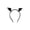 A001- Black, variant on White Devil Wing Headband with Black Lace Trim and Iridescent Wings, for Halloween Party, Accessory