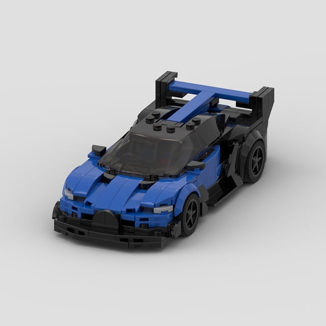 MOC Speed Series Bugatti Bolide Vision GT Hypercar Construcción Kit, Diseño de carrocería ancha de 8 Stud con cabina detallada para constructores avanzados y coleccionistas de coches deportivos