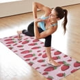 thumbnail image 6 of Strawberry Plants Fruit Dot Pink Pattern Hot Yoga Mat Towel Non Slip for Hot Yoga - Quick-Drying Yoga Mat Cover with 4 Corner Pockets with Travel Bag - Hot Yoga Towel Non Slip 70"x26", 6 of 6