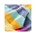 thumbnail image 5 of Kids Girls Hoodies Sweatshirt Rainbow Stripe Zip Up Jacket Coat Outwear, 5 of 5