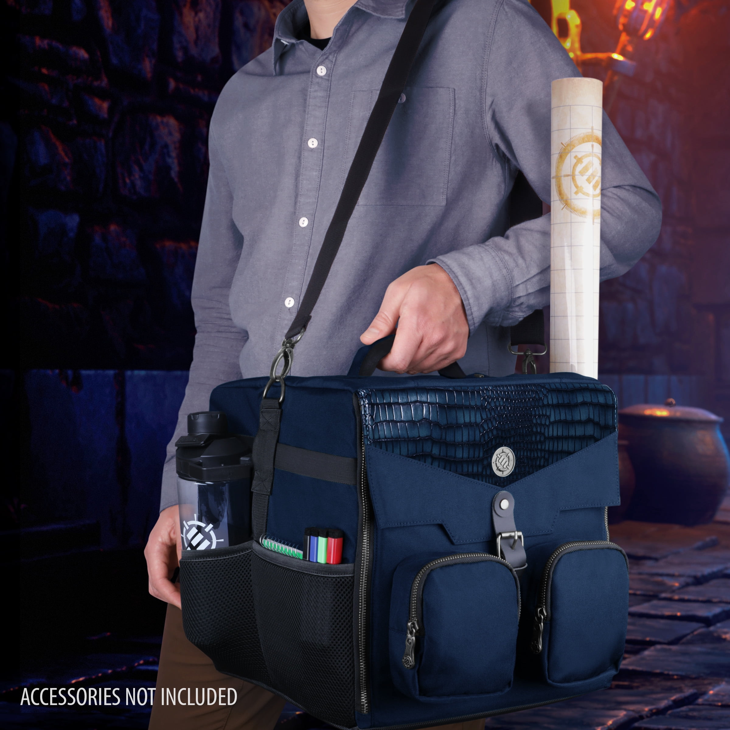 ENHANCE Collector's Edition Board Game Shoulder Bag - Game Storage with Pockets (Dragon Black)