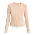 thumbnail image 2 of Mooqilaa Girls Long Sleeve Tops, Basic Crew Neck Summer Casual Girls T-shirts Beige Size 3-4 T, 2 of 8