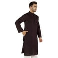 thumbnail image 3 of Atasi Cotton Kurta Solid Ethnic- Festive Long Shirt W/ Pintuck Traditional Indian Wear For Men's, 3 of 7