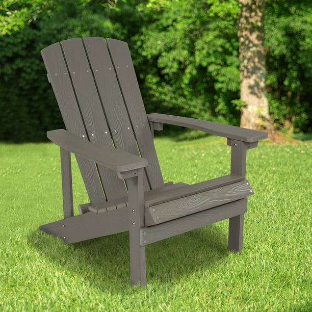 Lancaster Home All Weather Adirondack Chair In Faux Wood Com - Artificial Wood Outdoor Furniture