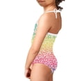 thumbnail image 4 of FOR U DESIGNS Colorful Leopard Print Girls Swimwear Size 5-6T Novelty One Piece Bathing Suit Fashion Halter Neck Swimsuit Summer Beachwear, 4 of 6