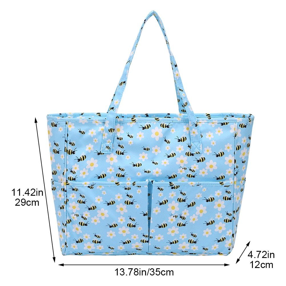 Crochet Bag Yarn Storage Tote Bag,Knitting Bag with Multiple Pockets for Store Yarn Balls and Knitting Crochet Accessories,Portable Travel Yarn Bag/Lightweight/Waterproof