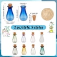 thumbnail image 2 of 9 Frascos de Hechizos Pequeños, 9 Colores, Mini Botellas de Pociones de Vidrio, Frascos de Deseos Vacíos con Tapón de Corcho, Mini Botellas de Vidrio, 2 of 9