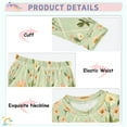 thumbnail image 4 of BZSMCE Unisex Pajama Set Snug-Fit Cotton Sleepwear Floral Mosaic Printed, 4 of 7