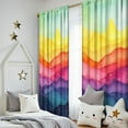 thumbnail image 5 of Blackout Kids Curtains,Colorful Tie Dye Mountain Pattern Childrens Insulated Curtains Set Of 2,Bedroom Essentials,Toddler Room Decor 52"x84", 5 of 5