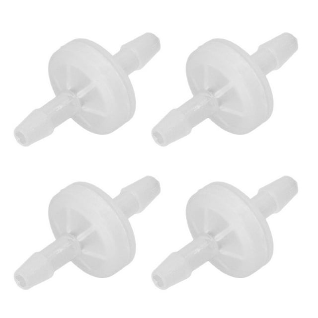 Aquarium Check Valve Air Check Valve One Way Valve 12PCS Aquarium Check Valve Resistance Oil Resistant One Way Air Valve PP Check Valve For Fish Tank Chemical Industry 4mm