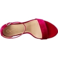 thumbnail image 5 of Sam Edelman Yaro Raspberry Ankle Strap Open Round Toe Block Heeled Wide Sandals (Raspberry, 7), 5 of 6
