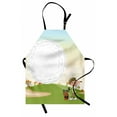 thumbnail image 1 of Golf Apron, Little Boy Hitting a Ball on Green Course Sport Joyful Cartoon, Unisex Kitchen Bib with Adjustable Neck for Cooking Gardening, Adult Size, Multicolor, by Ambesonne, 1 of 4