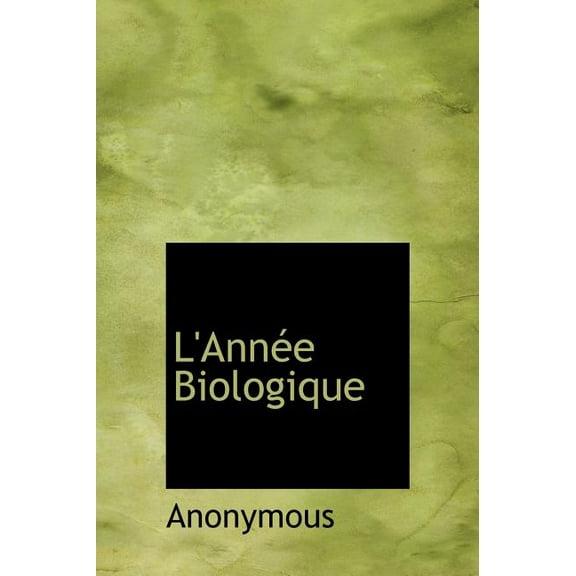 L'Ann E Biologique (Hardcover)