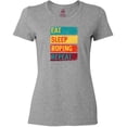 thumbnail image 3 of Inktastic Calf Roping Rodeo Eat Sleep Roping Repeat Women's T-Shirt, 3 of 5