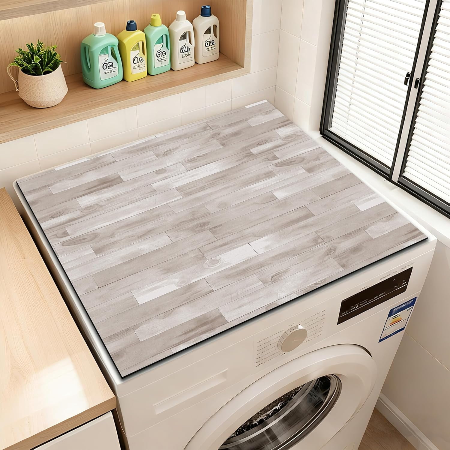 Washer and Dryer Covers for the Top 23.6" X 19.7", Washer and Dryer Top Protector Mat, Non Slip Washing Machine Dust Cover Pad for Laundry Room Kitchen Home Decor