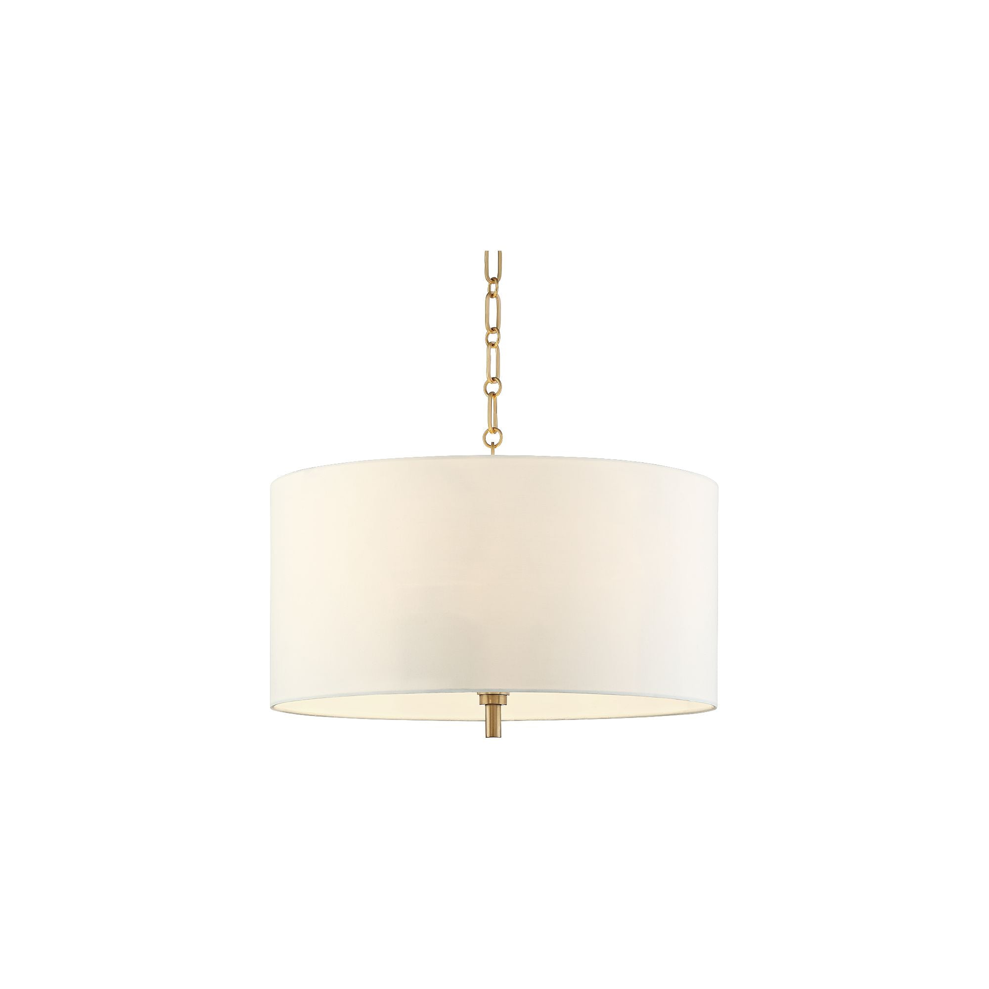 Possini Euro Design Warm Gold Pendant Chandelier 20" Wide Modern White Linen Drum Shade 4-Light Fixture for Dining Room Foyer Kitchen Island Entryway
