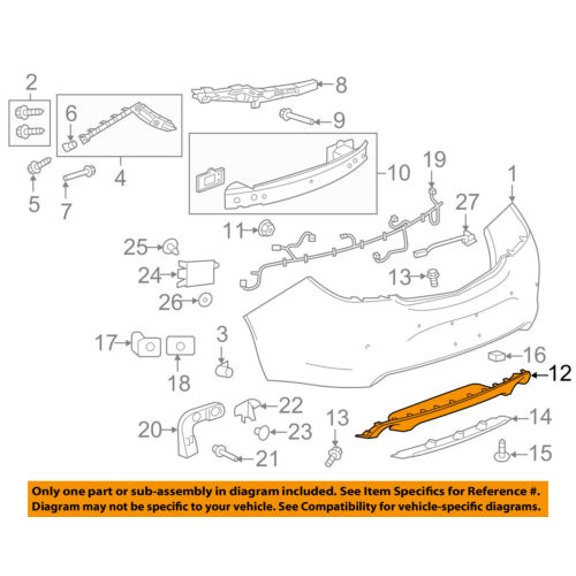 Buick GM OEM 14-17 Regal Rear Bumper-Lower Cover 22794677