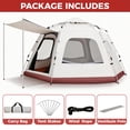 thumbnail image 5 of cisilov Tents for Camping, 2-6 Person Pop Up Camping Tent, Weatherproof Family Tent Outdoor Camping Hiking Backpacking, White, 5 of 8
