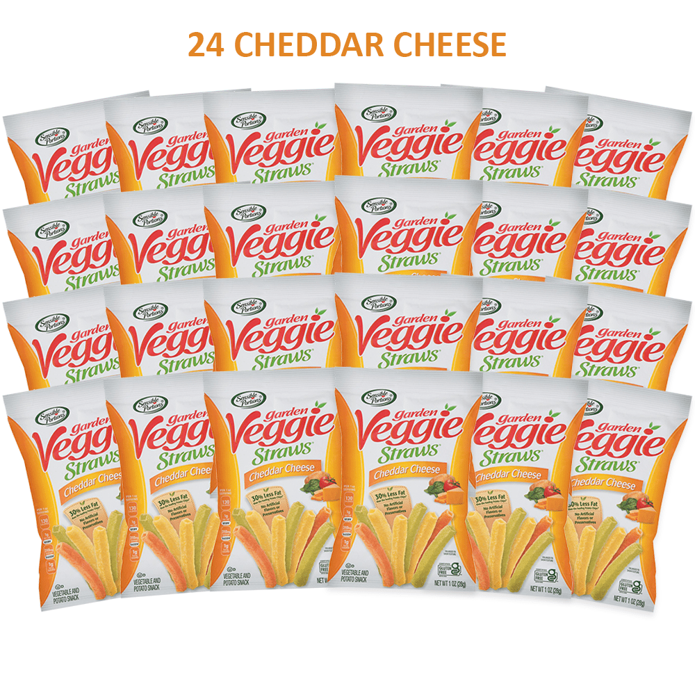 Sensible Portions Veggie Straws Cheddar, 1 oz, 24 Count Variety Pack