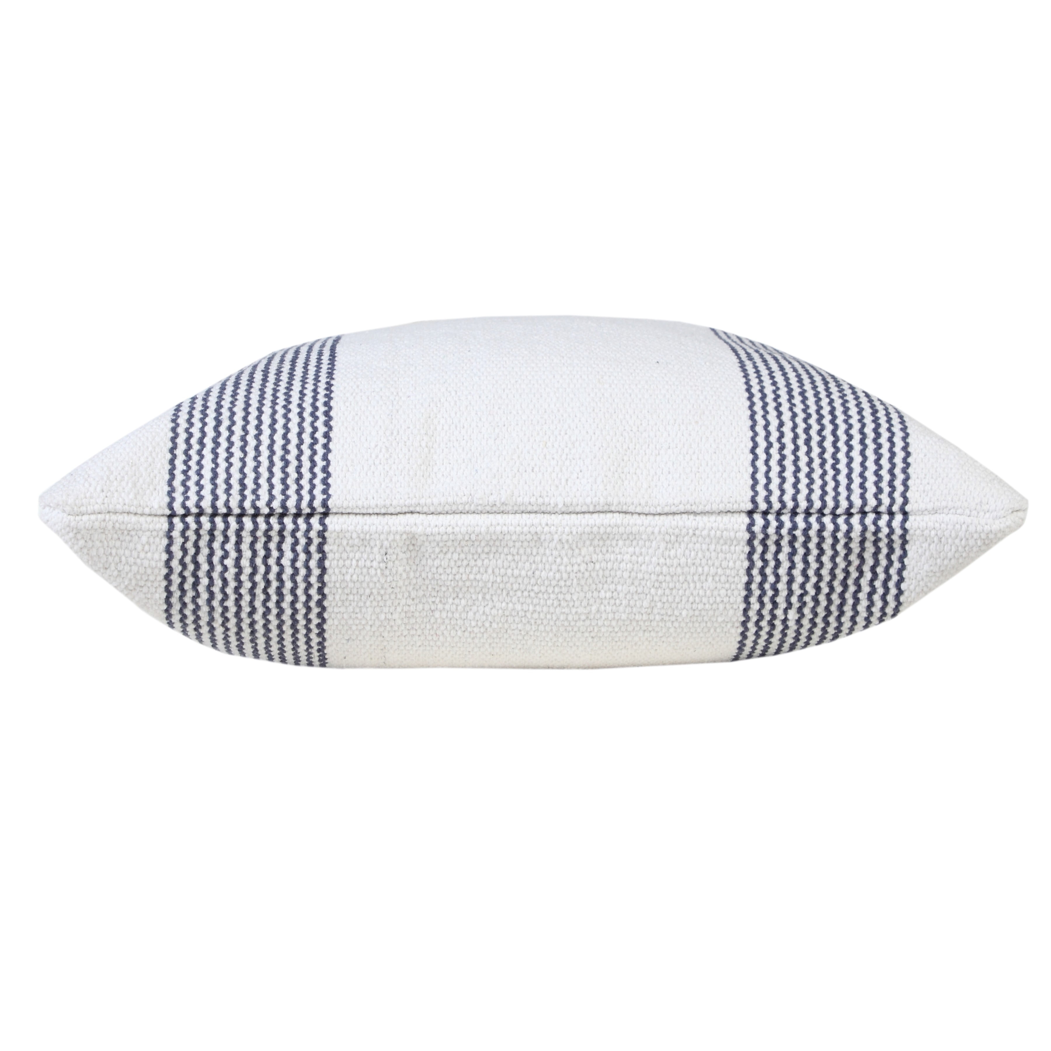 LR Home Cassidy Set of 2 Pale Blue/White Striped Cotton Adult Decorative Throw Pillow