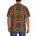 thumbnail image 3 of Rateoe African Tribal Style Pattern Men's Short Sleeve Classic Shirt, Casual Short-Sleeved Shirt, Lightweight Summer Shirt, Cuban Collar Shirt,Button-Front Shirt-Large, 3 of 5