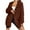 Brown, variant on Bowake Women's Casual Fuzzy Jacket Open Front Hooded Cardigan Long Sleeve Fleece Coat Outerwear with Pocket