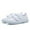 Silver1445, variant on MEZZALL Kids' Breathable Canvas Shoes Lightweight Prewalker & Kindergarten Sneakers For Boys/Girls | Hook & Loop Closure (Sizes 22 41) White Indoor Dance Shoes Trendy Toddler Baby Wear 5-6