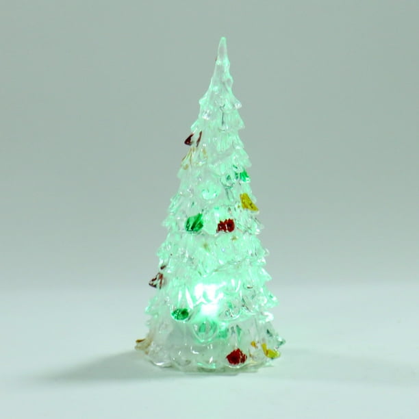 Luces de noche 1 pieza Árbol de Navidad Colorido LED Acrílico Luz de noche Decoración navideña Luces decorativas